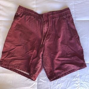 MENS BURGUNDY BOARD SHORTS - SIZE SMALL